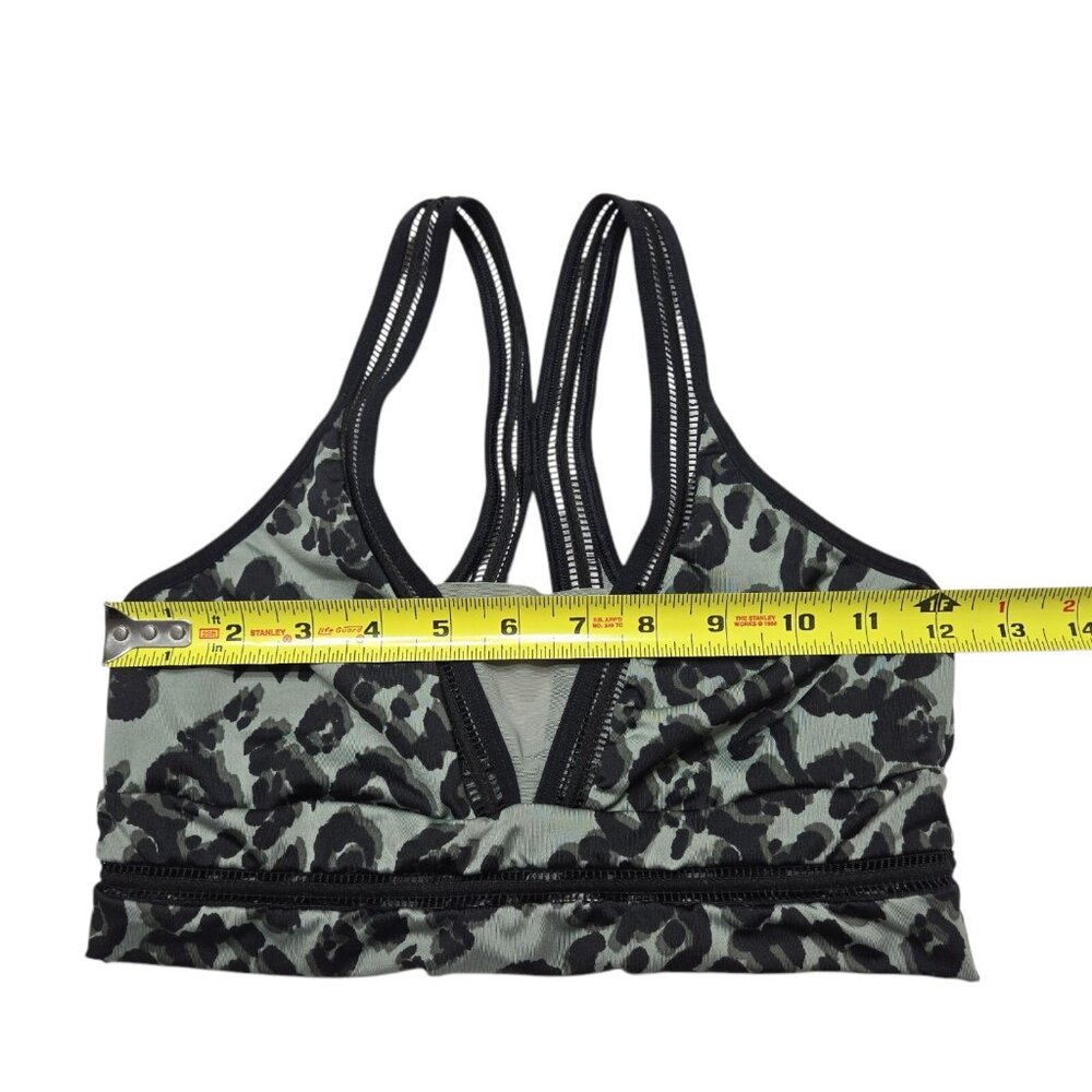 Victorias Secret Sports Bra Womens Small Green Animal Print Activewear Top - Picture 5 of 11